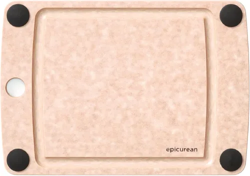 Miniatura 12 de Epicurean Tabla de cortar todo en uno con pies antideslizantes y ranura para jugos, 10 x 7 pulgadas, natural/negro Natura/Negro