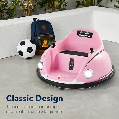 Miniatura 5 de Best Choice Products Auto Eléctrico Ride On Bumper Car Bumpin de 6V para Niños, 1.5 - 6 Años, Control Remoto para Padres, Giro de 360 Grados, Luces