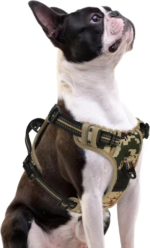 Miniatura 38 de PUPTECK Arnés para perro sin tirones para perros grandes, arnés para perro ajustable reflectante con mango de fácil control, arnés para mascotas