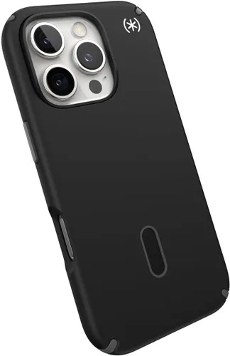 Miniatura 17 de Speck PRESIDIO2 PRO - Funda para iPhone 17, compatible con MagSafe, funda protectora delgada, color negro/gris pizarra/blanco
