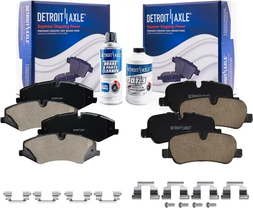 Miniatura 32 de Detroit Axle - Kit de freno delantero para Dodge Ram 1500 Durango Dakota Chrysler Aspen Dakota Driver Side Disco Freno Pinza de freno de cerámica