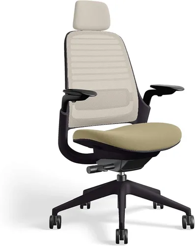 Miniatura 9 de Steelcase Silla de oficina serie 1 con reposacabezas, marco de grafito, regaliz Cogent Connect
