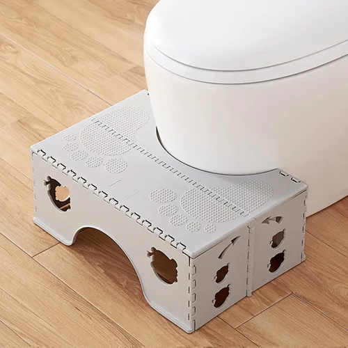 Taburete de inodoro plegable, taburete de 7 pulgadas con postura en cuclillas saludable con pies antideslizantes por CHEAGO, taburete portátil de