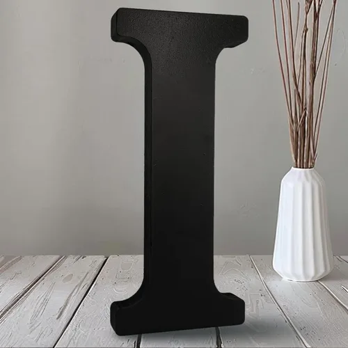 Miniatura 16 de AOCEAN Letras de madera negra de 10 pulgadas, letras de madera sin terminar para Halloween, letras decorativas de pie en rodajas, decoración