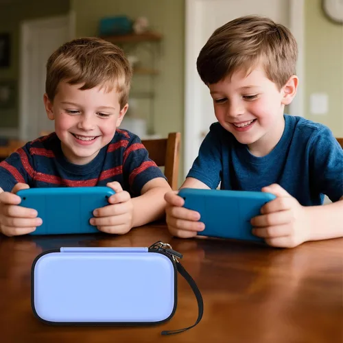Miniatura 7 de Funda para juego de mano WELLST·G para niños y adultos, ajuste universal para TaddToy/para consola de mano Beijue de 16 bits - Bolsa de Azul-negro