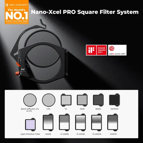 Miniatura 2 de K&F CONCEPT X PRO Kit de sistema de soporte de filtros cuadrados
