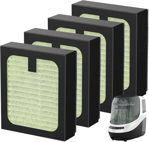 Paquete de 4 filtros HEPA de repuesto para lavadora de biberones Baby Brezza Baby Bottle Washer Pro, filtración de alto rendimiento para limpiador