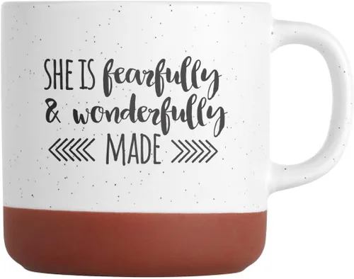 Miniatura 7 de Canopy Street Taza de café de cerámica moteada de 13 onzas con texto en inglés «Looks Like A Great Day To Believe In Yourself», taza de café