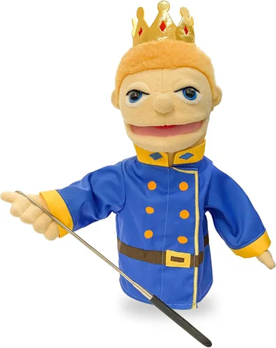 Miniatura 7 de Marionetas de 40,6 cm de títere entriloquista, marionetas de mano para niños, marionetas de chef de peluche para adultos con boca extraíble