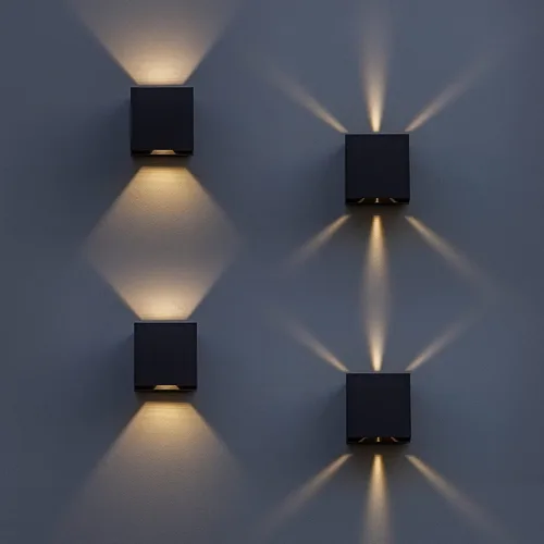 Miniatura 11 de LUTEC Paquete de 2 lámparas de pared LED ascendentes y descendentes ajustables, lámpara de pared moderna de aluminio resistente a la oxidación