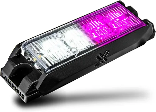 Miniatura 46 de LAMPHUS NanoFlare - Luz de advertencia estroboscópica de 5 pulgadas y 6 W, color blanco ámbar, luz de advertencia estroboscópica para parrilla