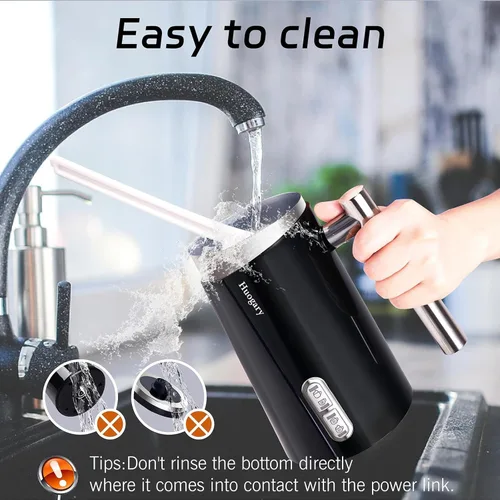 Miniatura 6 de Espumador de leche Huogary, vaporizador eléctrico 4 en 1, espumador automático de leche caliente y fría, calentador de leche para café, café