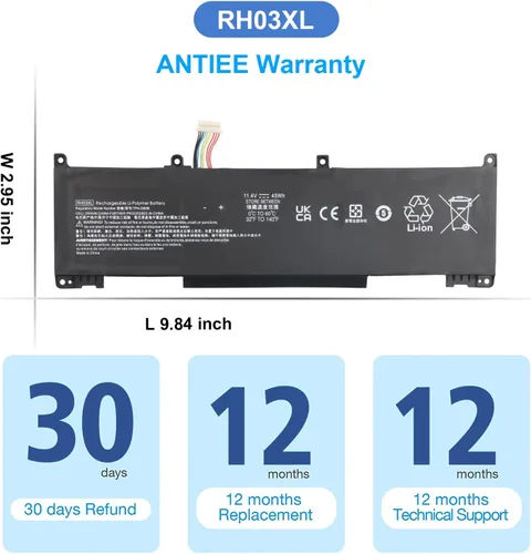 Miniatura 7 de ANTIEE RH03XL - Batería para portátil HP ProBook 630 640 650 430 440 445 450 G8 G9 G10 EliteBook 645 650 655 G9 G10 Series RHO3XL M02027-005 M011