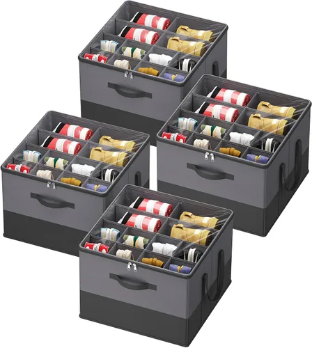 Miniatura 14 de Lifewit Organizador de almacenamiento de zapatos para armario para 12-16 pares, contenedor de almacenamiento grande de tela con cubierta