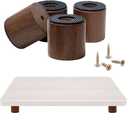 Miniatura 11 de Tabla de cortar patas ajustables, patas ajustables de madera para tabla de cortar de encimera, kit para elevar y antideslizante tus tablas de cortar