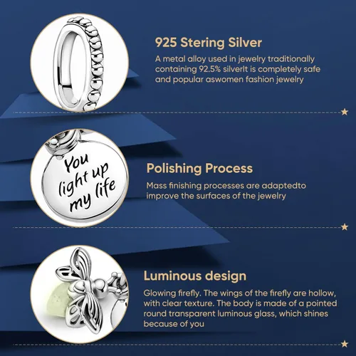 Miniatura 4 de LENDPLEX 925 Sterling Silver Charms Beads Fit for Pandora Bracelets Pendants Necklace and DIY Jewelry Gifts for Women Girls.
