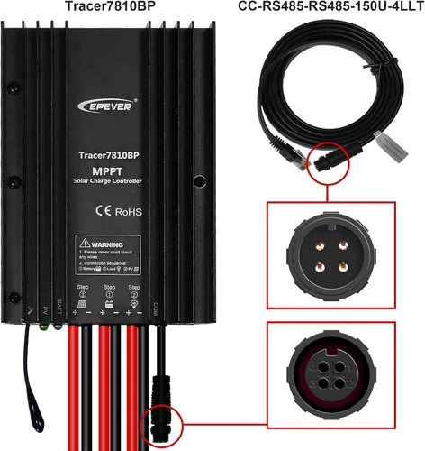 Miniatura 4 de EPEVER MPPT Controlador de carga solar 30A 12V 24V Auto IP67 Impermeable Max PV 100V Panel Solar Cargador Regulador Kit para Usuario Sellado Gel