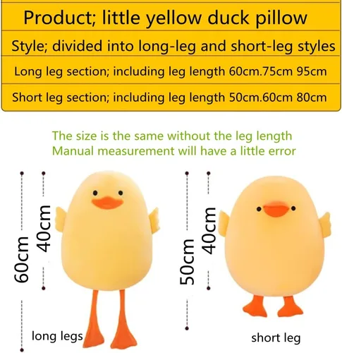 Miniatura 9 de DEYI Peluche de pato de peluche, juguetes suaves de patito amarillo, regalos para amigos y niños, Navidad, bonita almohada amarilla