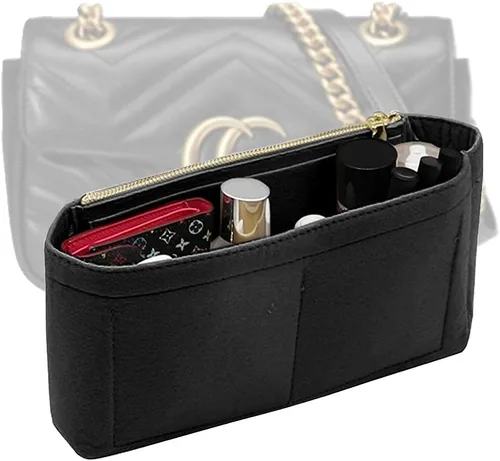Inserto de bolso pequeño para bolsa de hombro GG Marmont Matelasse paquete de 2 organizador de fieltro con cremallera compra 1 y obtén 1 bolsa