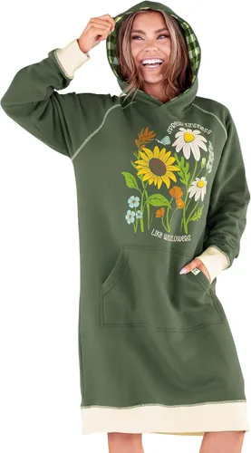 Miniatura 60 de Lazy One Sudadera con capucha de gran tamaño, ropa de dormir cómoda, vestido de suéter para mujer