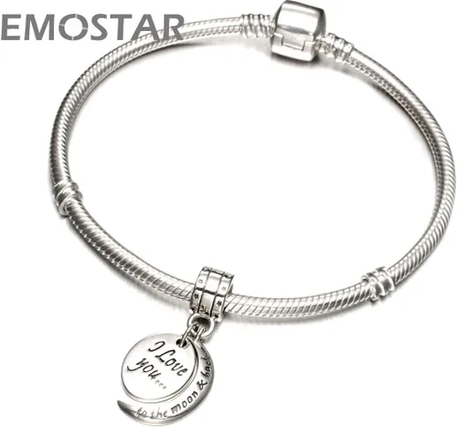 Miniatura 15 de Abalorio de concientización sobre el autismo para pulsera europea de bricolaje, plata de ley 925, dijes esmaltados, dijes Live Love Laugh Charms, I