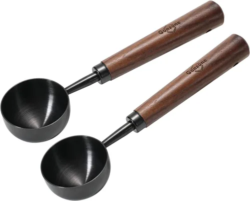 Miniatura 10 de Cuchara Medidora de Café Vintage - Acero Inoxidable 304, Cuchara de Café, Capacidad de 0.35 onzas, Mango de Nogal - Perfecta para Café, Té y Más