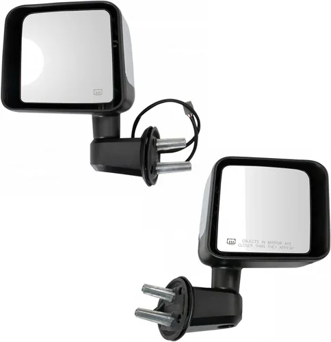 Miniatura 46 de TRQ Juego de 2 piezas de espejo lateral del conductor y del pasajero, ajuste eléctrico calentado sin memoria, color gris, compatible con Volkswagen