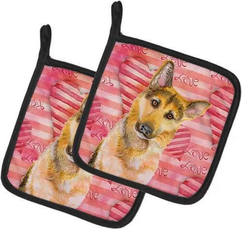 Miniatura 346 de Caroline's Treasures BB9655PTHD - Juego de soportes para ollas de cocina resistentes al calor, almohadillas calientes para horno, 7 1/2 x 7 1/2