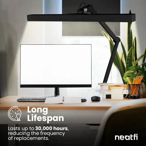 Miniatura 2 de Neatfi Lámpara de escritorio LED ultra de 3000 lúmenes con abrazadera, luz de monitor regulable de 30 W, 5 niveles de brillo y 5 modos de luz
