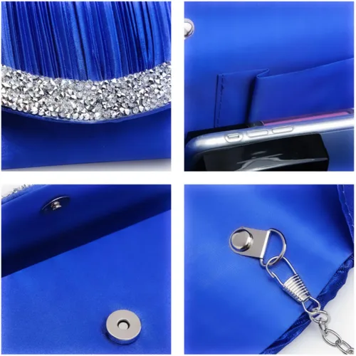 Miniatura 47 de Dasein Bolsos de mano para mujer, bolsos de noche formales con diamantes de imitación para boda, fiesta, baile de graduación, bolso elegante
