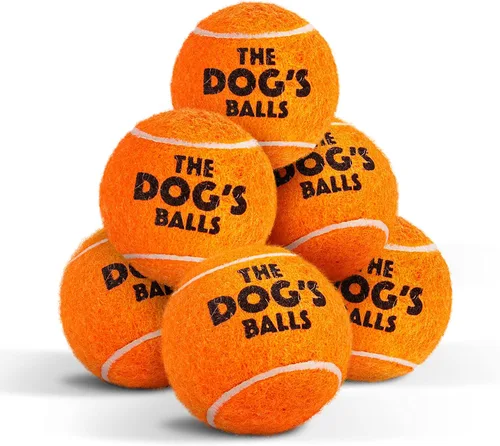 Miniatura 20 de The Dog's Balls Pelotas de tenis para perros para perros, color azul, paquete de 12 pelotas de fieltro no abrasivas, núcleo de goma resistente