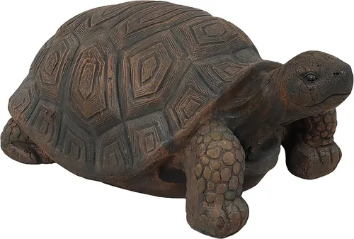 Sunnydaze - Estatua de tortuga de Tanya the Garden – Decoración de jardín de tortuga para patio, césped, decoración de patio, 20 x 12 pulgadas,