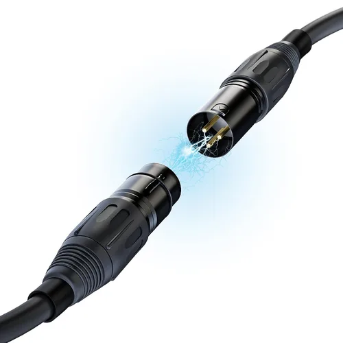Miniatura 5 de Cable de micrófono XLR de 3 pines macho a hembra, cable OFC (cobre sin oxígeno), cable XLR adecuado para mezclador de micrófono, sistemas de 1