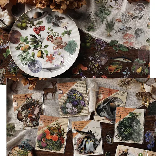 Miniatura 7 de Maxleaf Juego de 240 calcomanías impermeables de flores, hojas, animales, plantas, naturaleza, para planificadores, álbumes de recortes