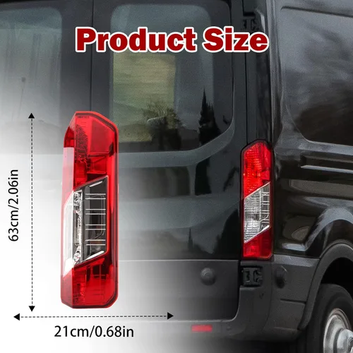 Miniatura 5 de Luz trasera para Ford Transit T150 250 350 350HD 2015-2025 Luz trasera sin bombilla y arnés (lado derecho del pasajero)