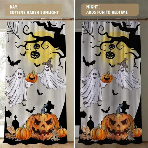 Miniatura 2 de pinata Juego de 3 cortinas de otoño para cocina, cenefa de cortinas de ventana de Acción de Gracias, cortina escalonada con bolsillo para barra