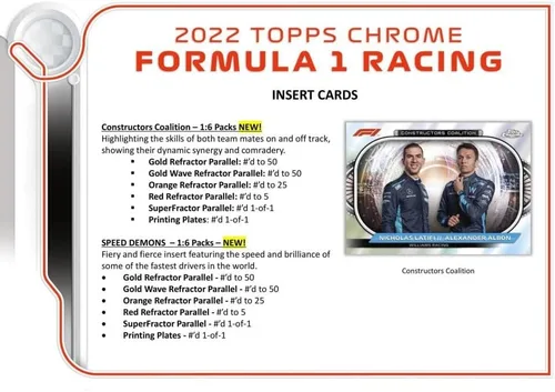 Miniatura 5 de Caja Hobby Lite 2022 Topps Chrome F1 Fórmula 1