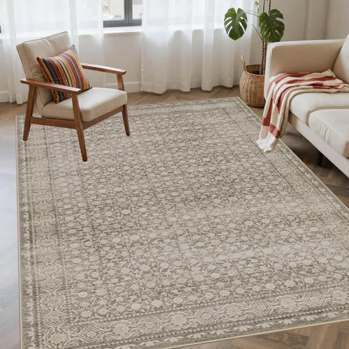Miniatura 101 de Rugxara Alfombra de entrada lavable de 3 x 5, alfombras de pasillo bohemias antideslizantes para pasillo, entrada, cocina, baño, cuarto