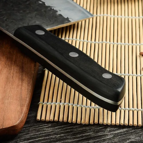 Miniatura 5 de Cuchillo de carnicero tradicional de 7 pulgadas, cuchillo de chef de acero de alto carbono, cuchillo serbio para cocina, campamento o barbacoa