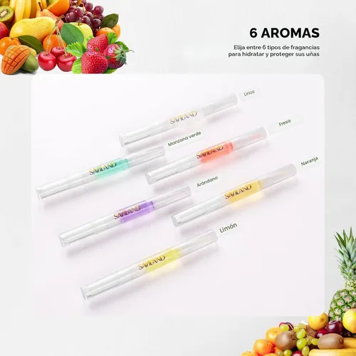 Miniatura 5 de SAVILAND Pluma de aceite natural para cutículas: 6 piezas de aceite revitalizante para uñas con vitamina E, repara cutículas durante la noche