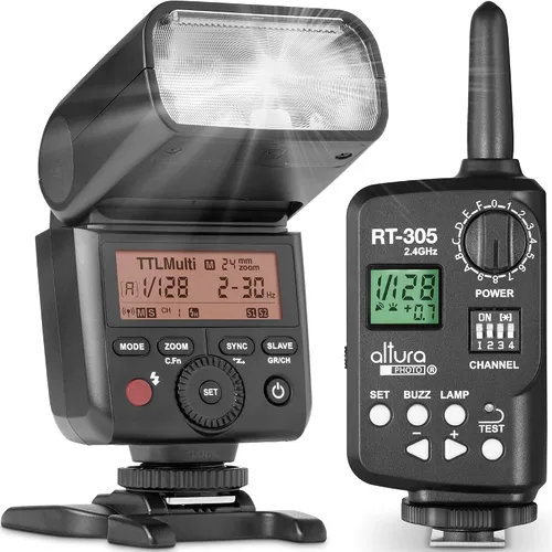 Altura Photo AP-305C Flash para Canon 2.4G E-TTL y disparador manual inalámbrico HSS para Canon EOS R R5 R6 R7 R8 RP 90D 80D 70D SL2 T7I T6 T6I 5D