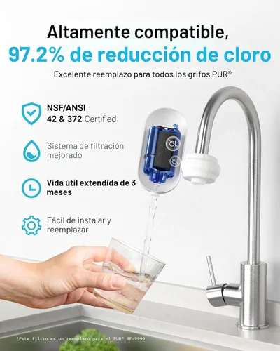 Miniatura 3 de AQUA CREST Reemplazo del filtro de agua PUR® Plus para todos los filtros de agua PUR® Plus, reemplazo del filtro PUR® RF-9999®, certificado NSF 42