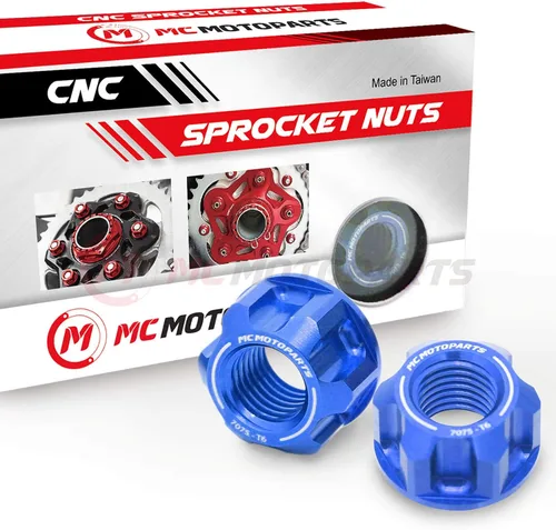 Miniatura 10 de MC MOTOPARTS Juego de tuercas de piñón trasero de carreras compatible con MT-07 MT-09/SP XSR 700 XSR 900 MT-09 Tracer FZ09 (negro)