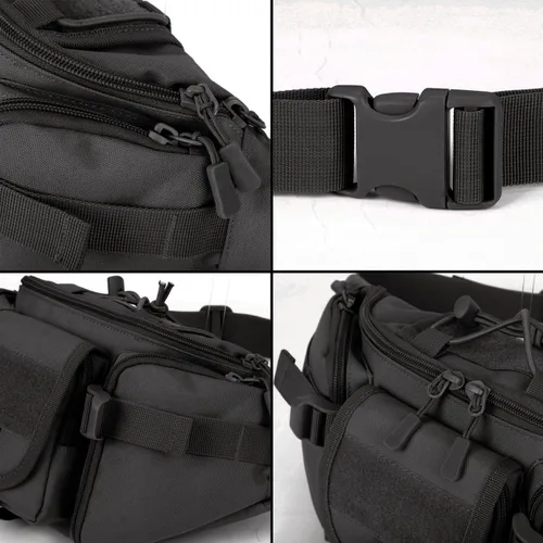Miniatura 8 de ArcEnCiel resistente al agua Táctico Cinturón de cadera Cintura Pack Bolsa Fanny Militar Packs Bolsa para senderismo escalada al aire libre Bumbag