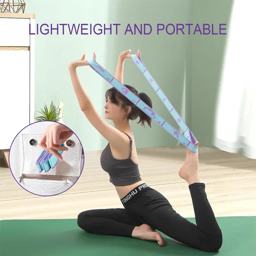 Miniatura 5 de Correas elásticas de yoga para terapia física, danza, yoga, pilates, gimnasia, ejercicio, flexible, para mujeres y hombres