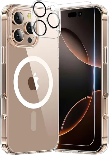 Miniatura 104 de Funda magnética diseñada para iPhone 11 Pro Max, [probada en caídas de grado militar] [compatible con MagSafe] Funda protectora delgada translúcida
