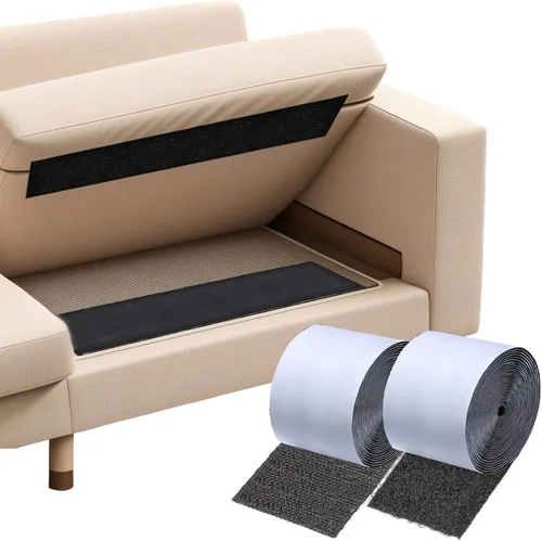 Miniatura 11 de TEUVO 4.3 in x 19.7 ft (19.7 pies) antideslizantes para cojines de sofá, tiras de almohadillas para colchón que evitan que el colchón de la cama