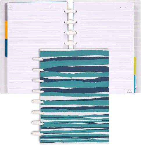 Miniatura 7 de Talia - Cuadernos de notas con tapas, planificador, personalizables, (Azul de Verano, Junior (5.5 pulgadas x 8.5 pulgadas)) Azul verano