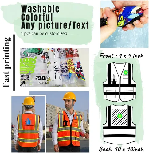 Miniatura 3 de El chaleco de seguridad de alta visibilidad modifica el chaleco protector reflectante de alta visibilidad del logotipo