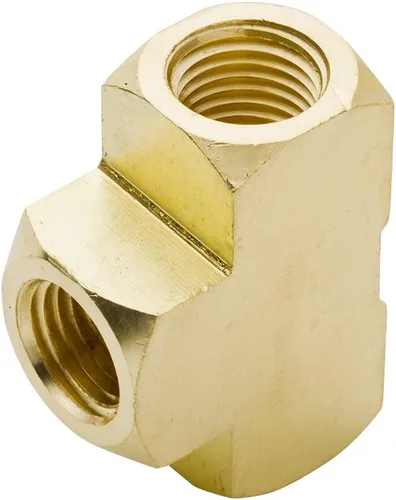 Miniatura 3 de Instalación de tubería de latón, camiseta Barstock, 1/2 pulgada NPT hembra x 1/2 pulgada NPT hembra x 1/2 pulgada NPT hembra (paquete de 2)